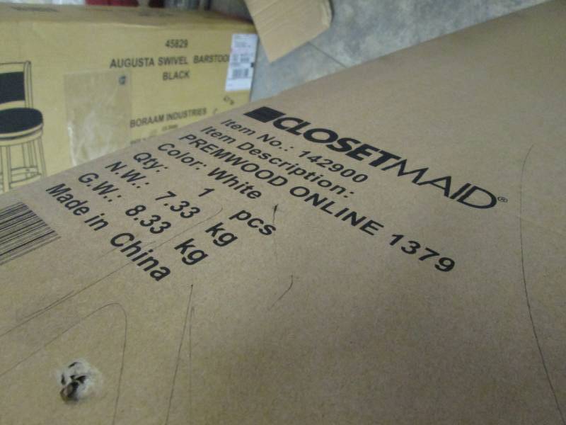 lot 377 image: ClosetMaid 16 in. x 48 in. Solid Wo...