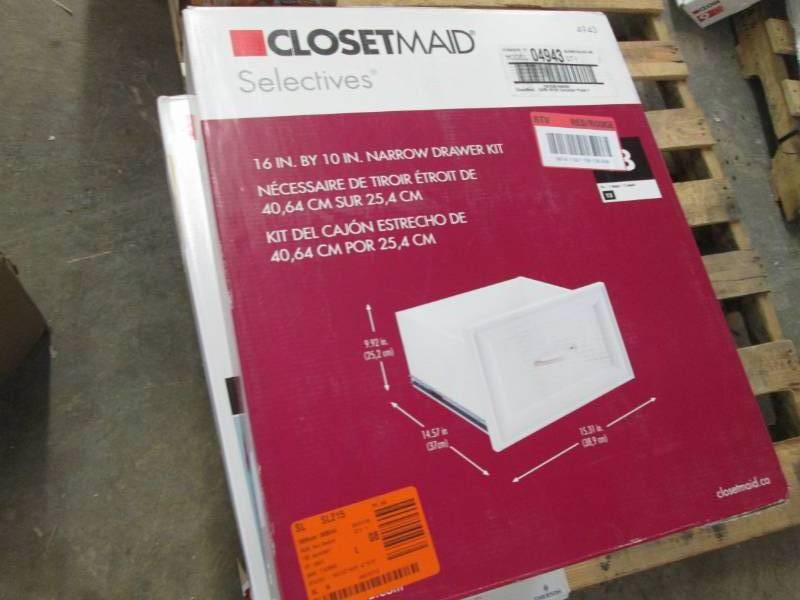 lot 385 image: ClosetMaid 16 in. x 10 in. White De...