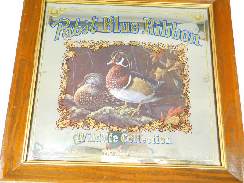 lot 10 image: Framed Pabst Blue Ribbon Wildlife Collection--1990 Wood Ducks