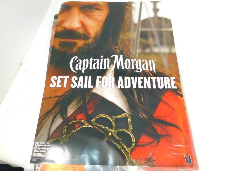 lot 29 image: Eight Captain Morgan (Set Sail For Adventure) Posters