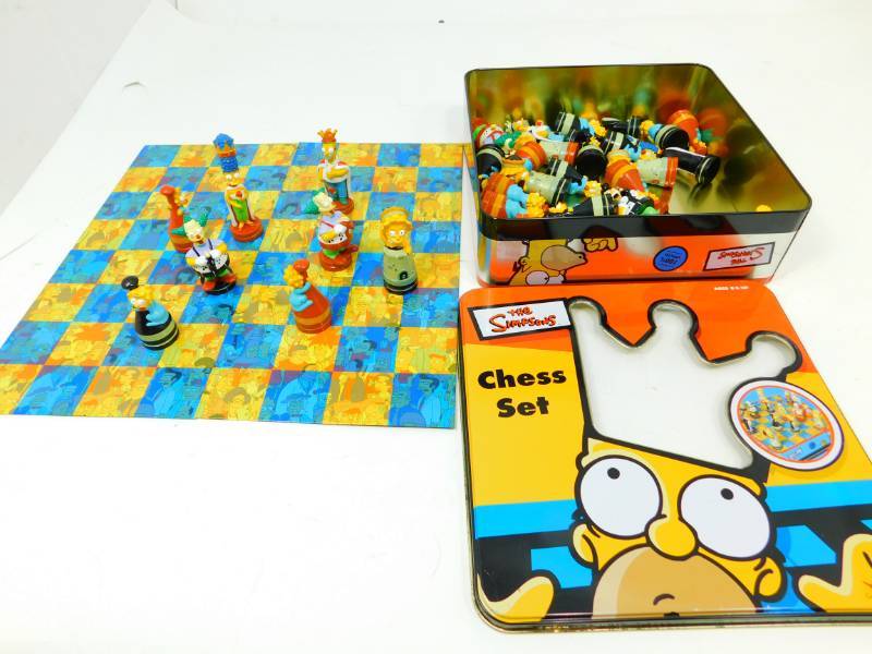 lot 41 image: The Simpsons Chess Set