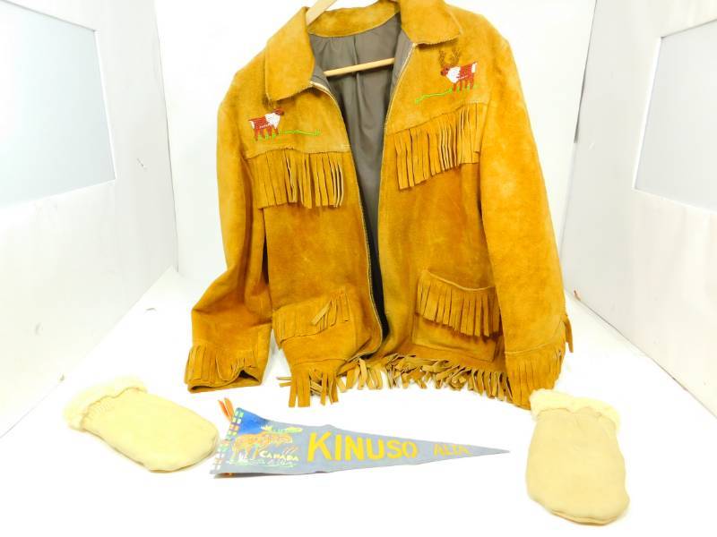 lot 49 image: 1971 Moose Hide Jacket & Moose Hide Gloves