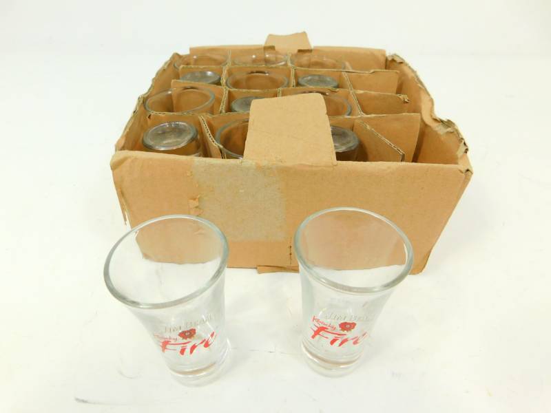 lot 68 image: Fourteen Jim Beam Fire Shot Glasses
