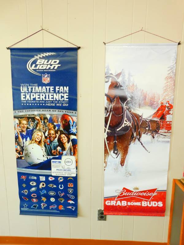 lot 74 image: Two Banners--Budweiser & Bud Light NFL Sponsors