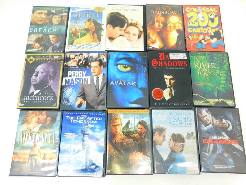 lot 80 image: Fifteen DVDs