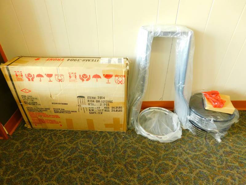 lot 84 image: Four Chrome Plated Bar Chairs--Item # 3904