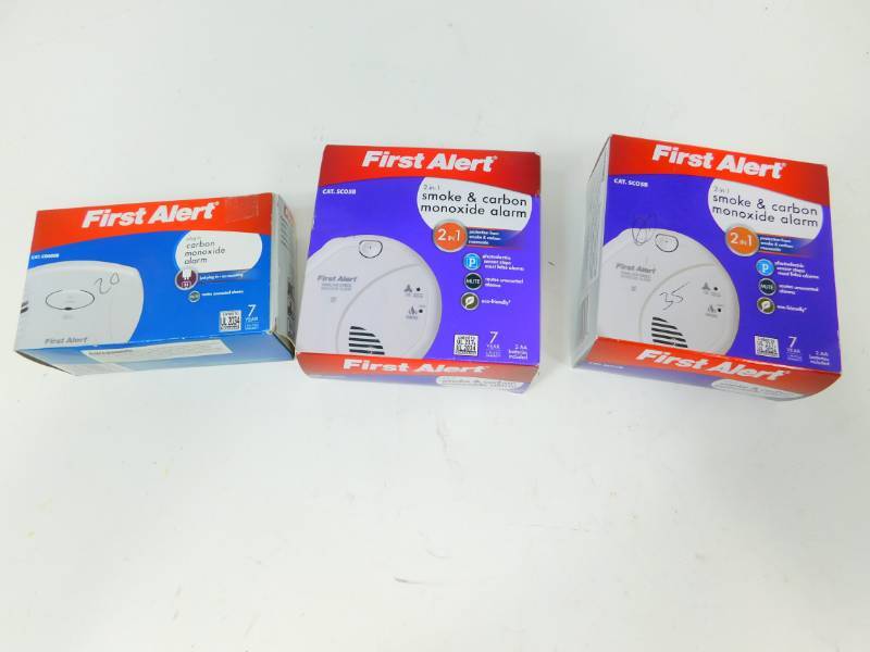 lot 107 image: Three First Alert Alarms