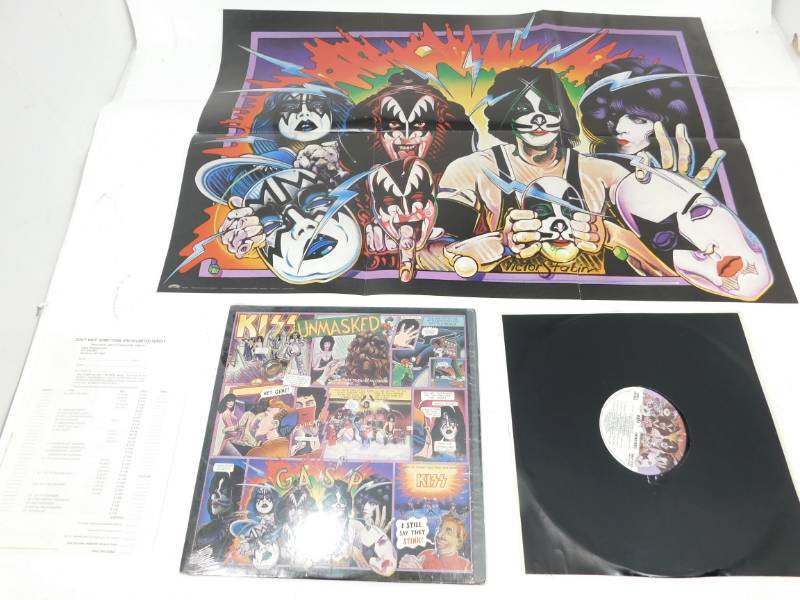 lot 130 image: Kiss---Unmasked Record & Poster