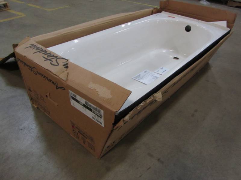 lot 113 image: PRINCETON 5 FT. LEFT HAND DRAIN BATHTUB IN WHITE