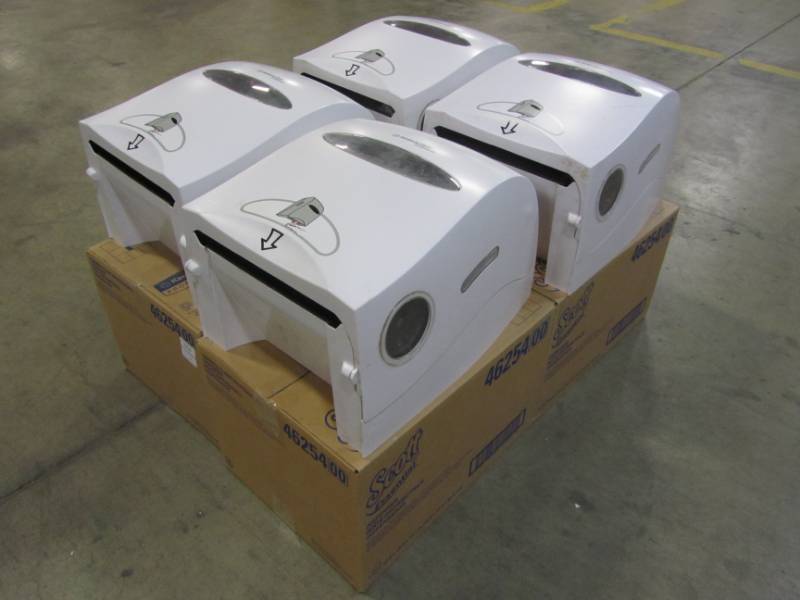 lot 121 image: FOUR KIMBERLY CLARK PROFESSIONAL HAND TOWEL MOTION DISPENSERS