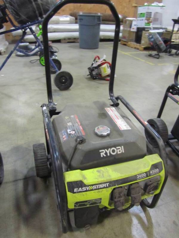 lot 83 image: RYOBI 3,600-WATT 212cc GASOLINE POWERED PORTABLE GENERATOR