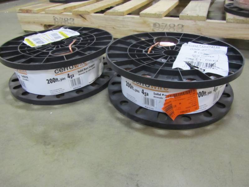 lot 135 image: SOLID BARE COPPER GROUNDING WIRE, 4-GAUGE, 200-FEET