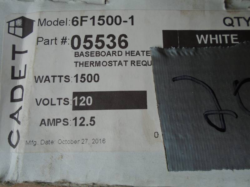 lot 20 image: Baseboard Heater
