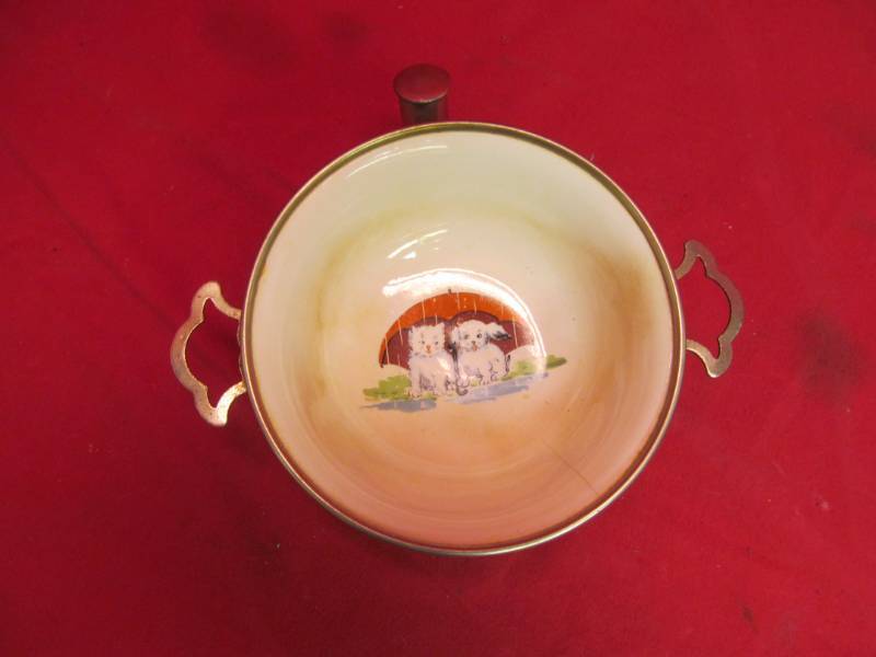 lot 13 image: vintage baby warming dish