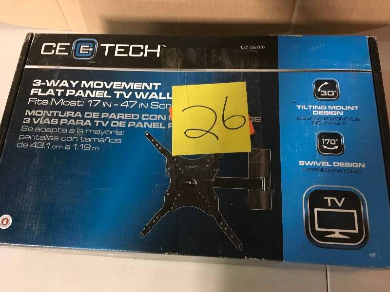 CE TECH 3 Way Movement Wall Mount For Flat TVS