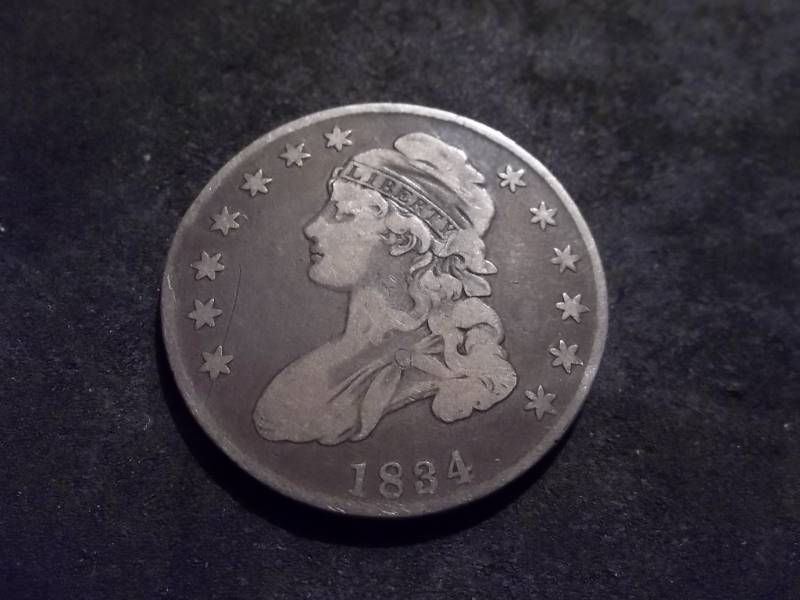 lot 37 image: 1834 Bust Half Dollar