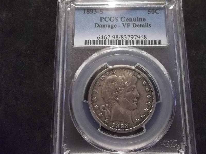 lot 40 image: 1893 S Barber Half Dollar