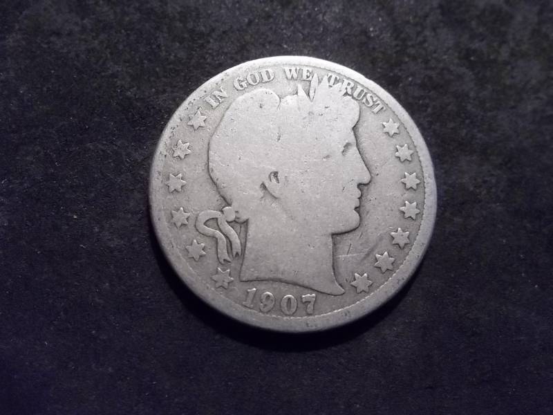 lot 46 image: 1907 D Barber Half Dollar