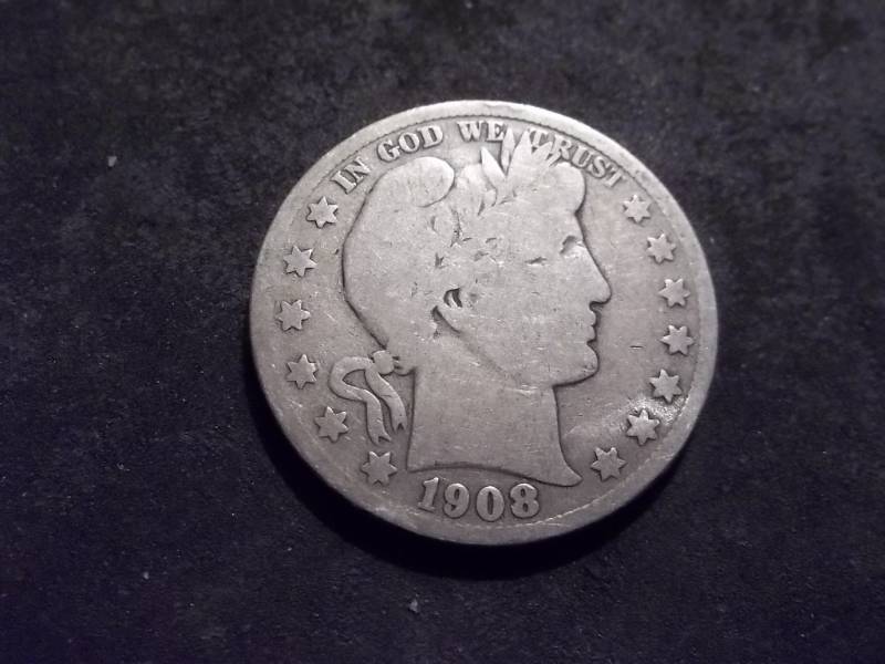 lot 49 image: 1908 S Barber Half Dollar