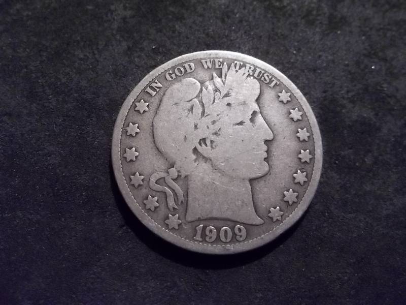 lot 50 image: 1909 S Barber Half Dollar
