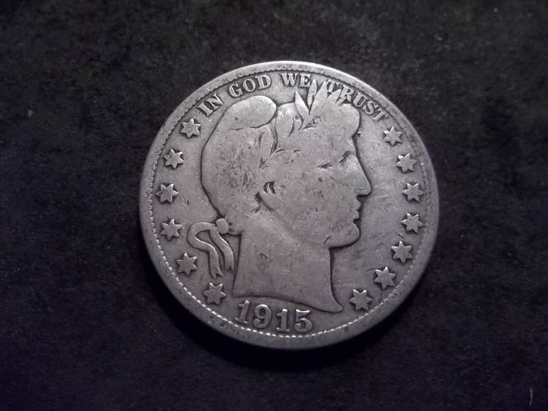 lot 53 image: 1915 D Barber Half Dollar