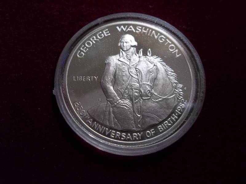 lot 60 image: George Washington Silver Half Dollar Commemorative Proof