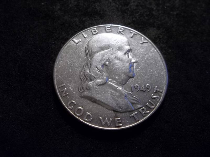 lot 74 image: 1949  Franklin Half Dollar