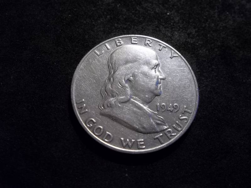 lot 75 image: 1949 D  Franklin Half Dollar