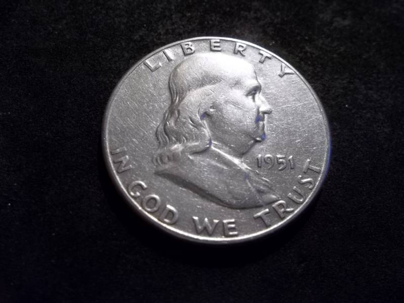 lot 80 image: 1951 S Franklin Half Dollar