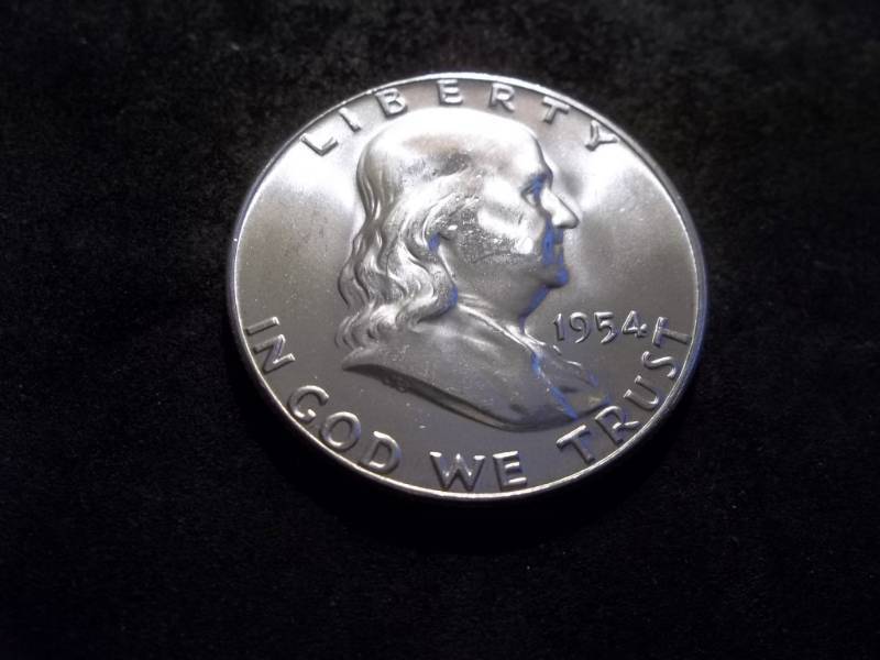 lot 86 image: 1954  Franklin Half Dollar