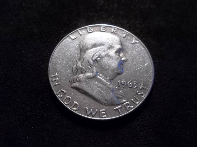 lot 102 image: 1963 D Franklin Half Dollar