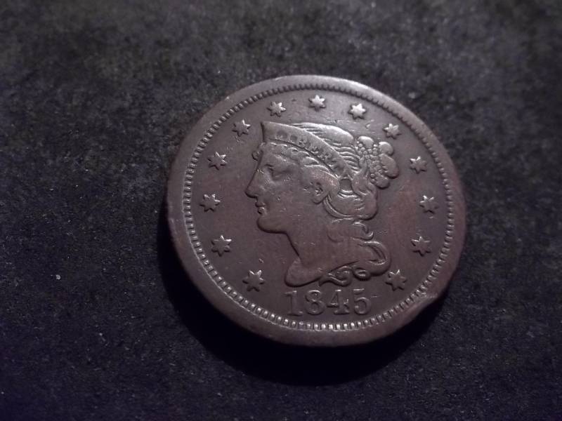 lot 129 image: 1845 Large Cent