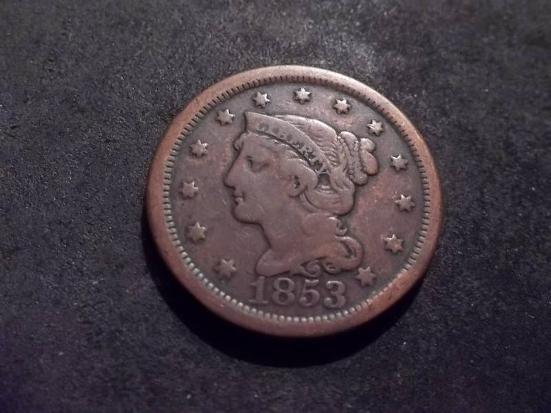 lot 136 image: 1853 Large Cent