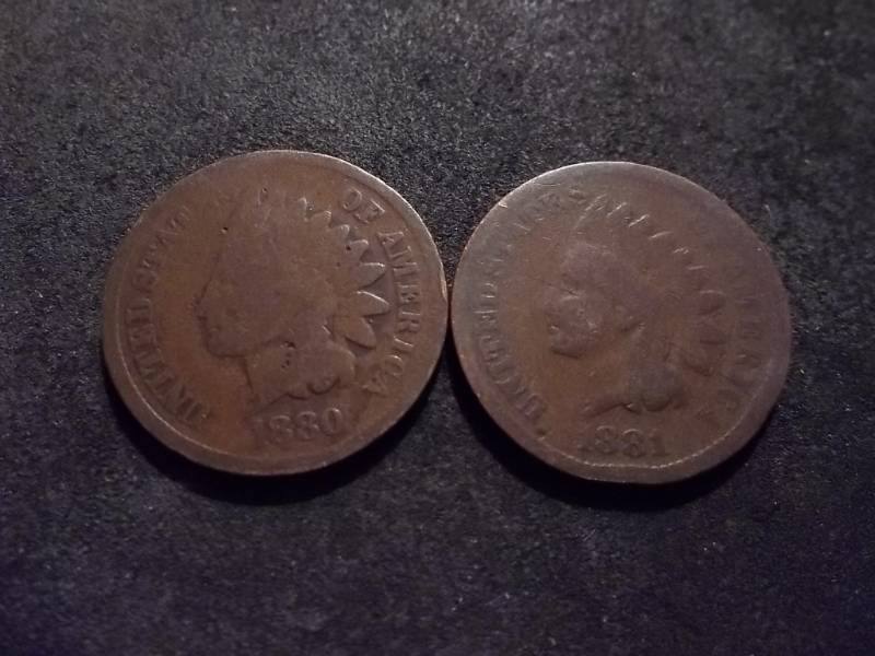 lot 148 image: 1880, 1881 Indian Head Cents
