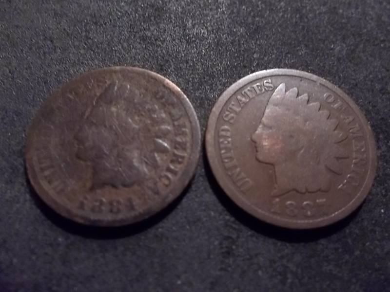 lot 150 image: 1884, 1887 Indian Head Cents
