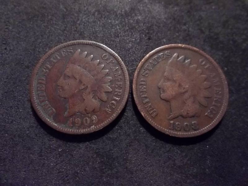 lot 156 image: 1908, 1909 Indian Head Cents