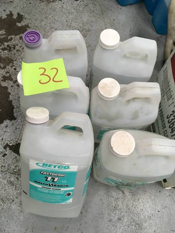 lot 32 image: Betco Green Earth Peroxide Cleaner, Mint Scent, 2-Liter, Pack Of 5 Retail value of $140.