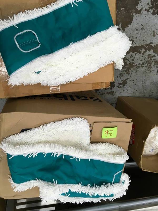 lot 36 image: 2 Boxes of 20 each  microfiber dust Mop Heads 6 X 72.