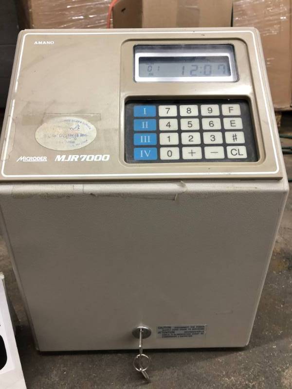 lot 36 image: Amano Electric Time Clock