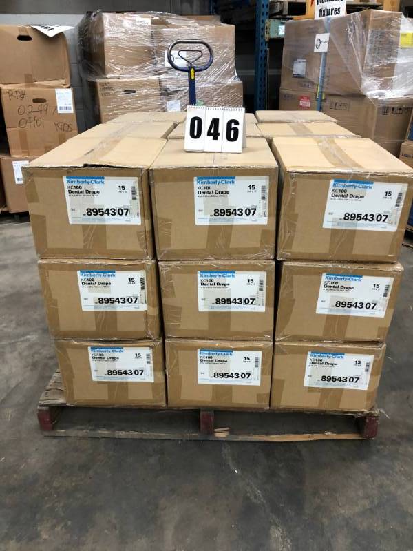 lot 46 image: Pallet of Kimberly Clark KC100 Dental Drapes