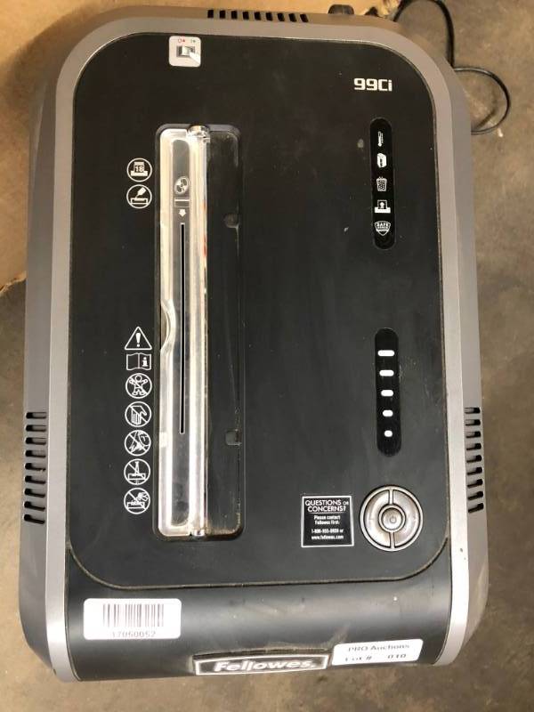 lot 10 image: Fellowes 99ci Paper Shredder