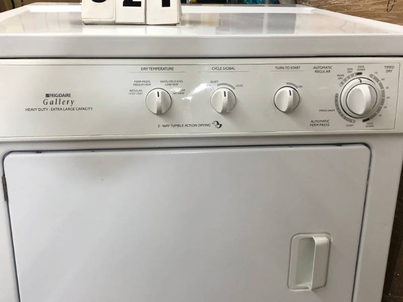lot 21 image: White Frigidaire Gallery Electric Dryer