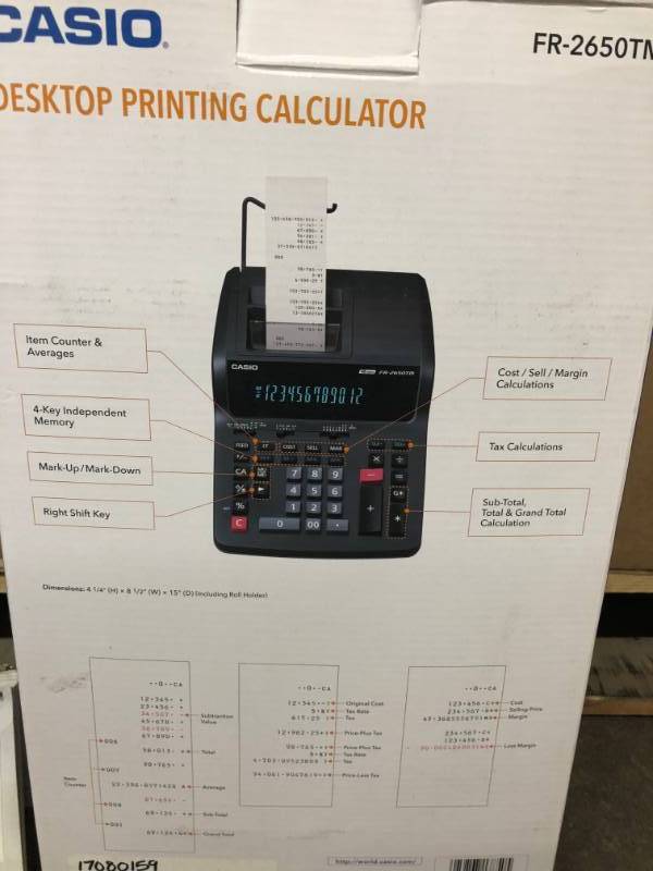 lot 34 image: Casio Desktop Printing Calculator