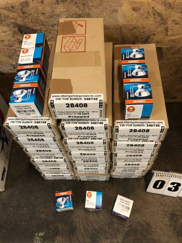 lot 38 image: Bulk Lot of (190) ORSAM Halogen Lamps