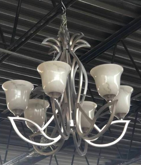 lot 49 image: Gorgeous 6-Light Chandelier
