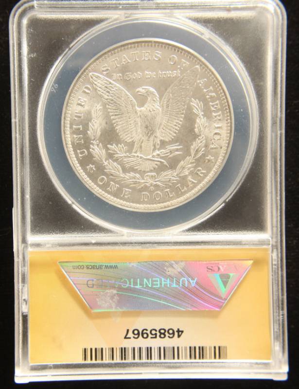 lot 23 image: 1884-O MORGAN SILVER DOLLAR MS63 ANACS