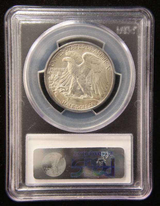 lot 34 image: 1941 WALKING LIBERTY SILVER HALF DOLLAR MS64 PCGS
