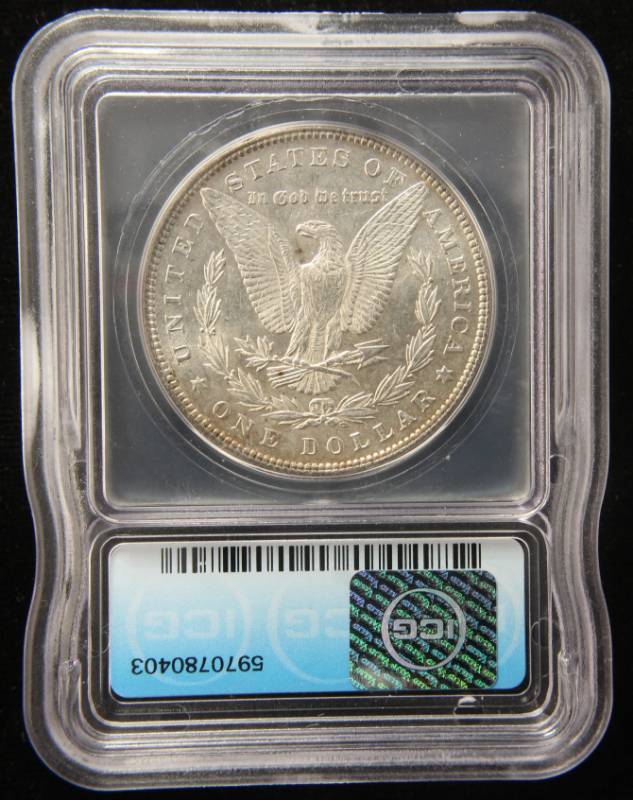 lot 38 image: 1884 MORGAN SILVER DOLLAR MS63 ICG