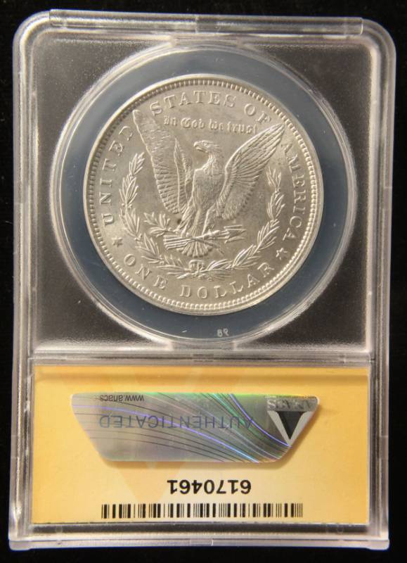 lot 53 image: 1896 MORGAN SILVER DOLLAR MS63 ANACS