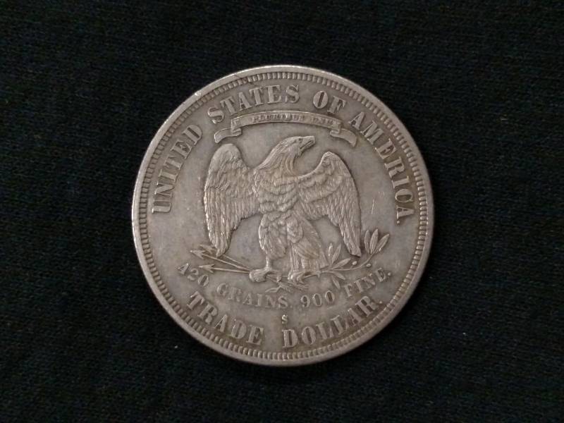lot 6 image: 1878 S XF Trade Silver Dollar...